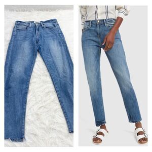 Frame Le Boy Straight Fit Levine High Rise Ankle Jeans